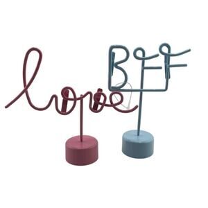 Love BFF Picture Holder Painted Pink Blue New
